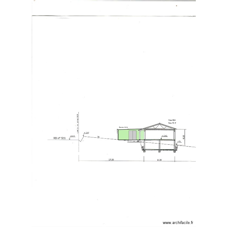 Coupe Schématique. Plan de 0 pièce et 0 m2