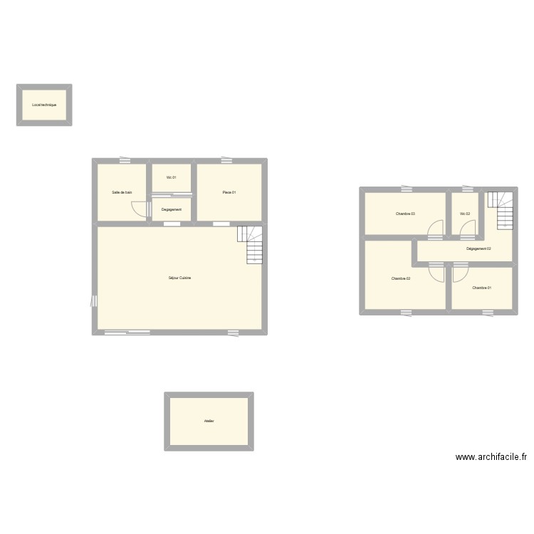 350602282. Plan de 12 pièces et 129 m2