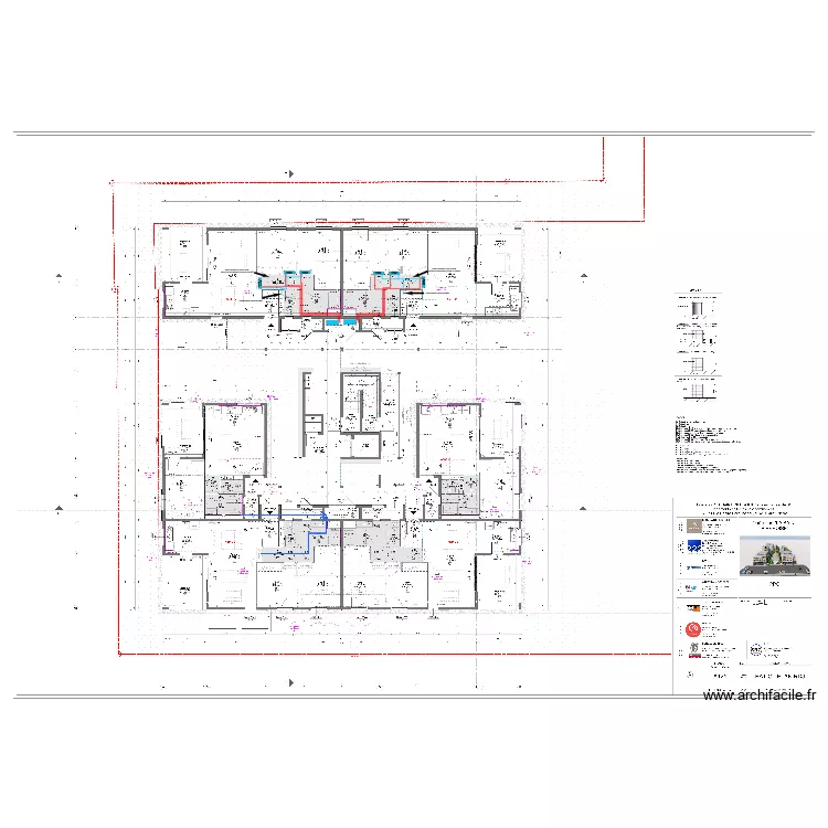 Plan d'implantation BAT C R+1. Plan de 