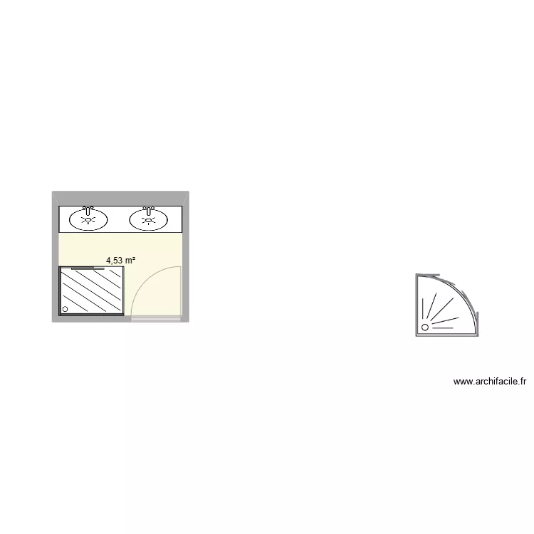 Navec salle de bain. Plan de 