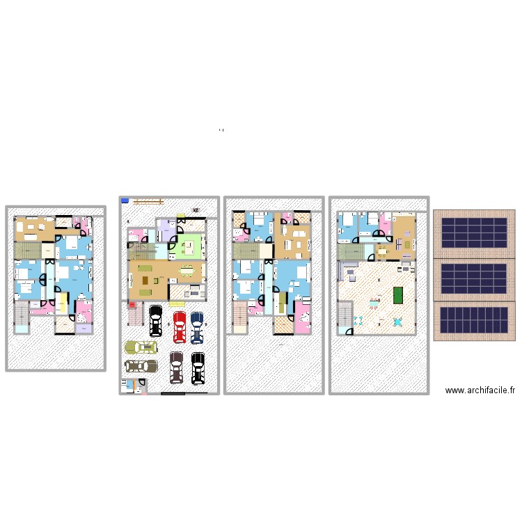 villa 30/15. Plan de 60 pièces et 1606 m2