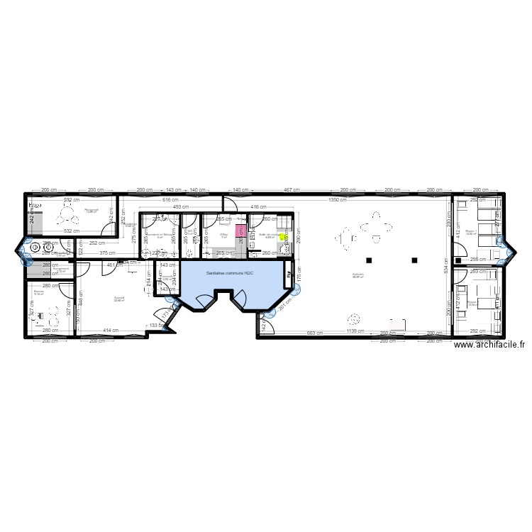 St Michel/Orge 23 Rosières - Urba. Plan de 16 pièces et 217 m2