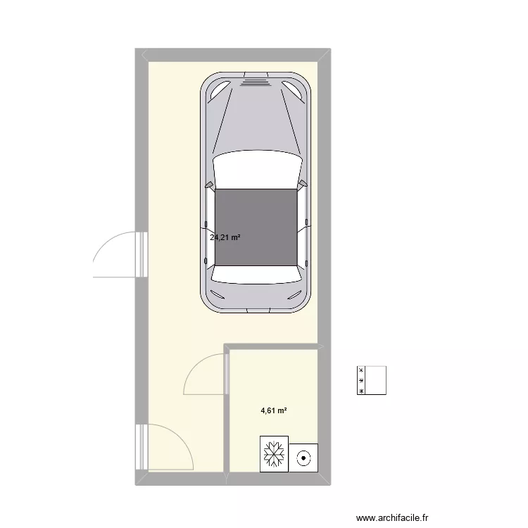 garage. Plan de 
