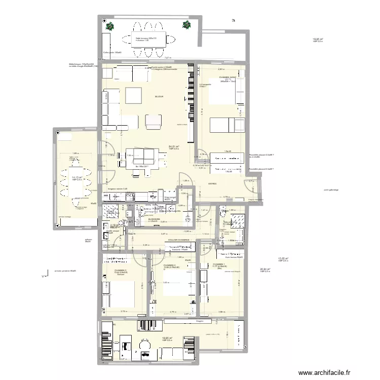 v7 Appartement Aguilera. Plan de 7 et 176 m² v7 Appartement Aguilera. Plan de 7 et 176 m²