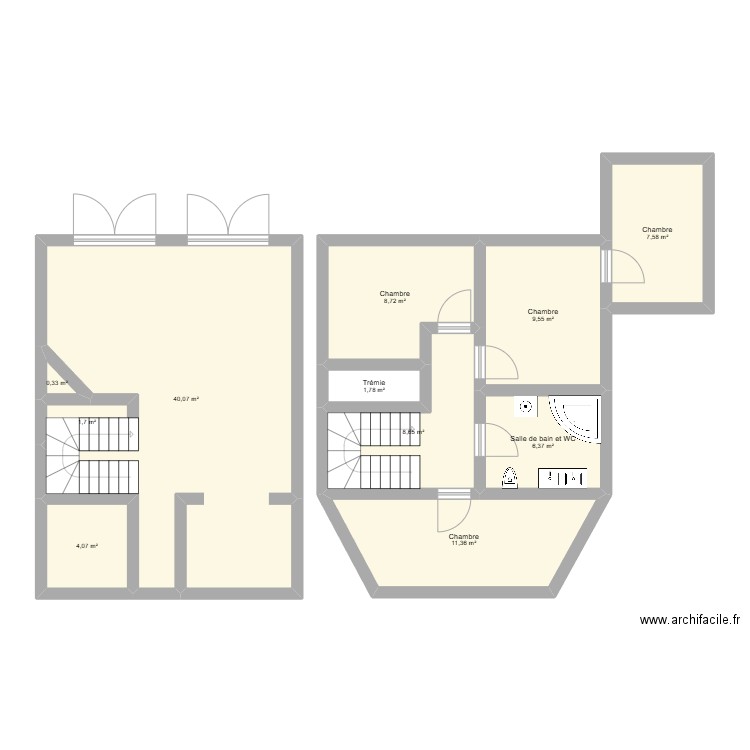 54nkjhkbhjbjk. Plan de 11 pièces et 100 m2