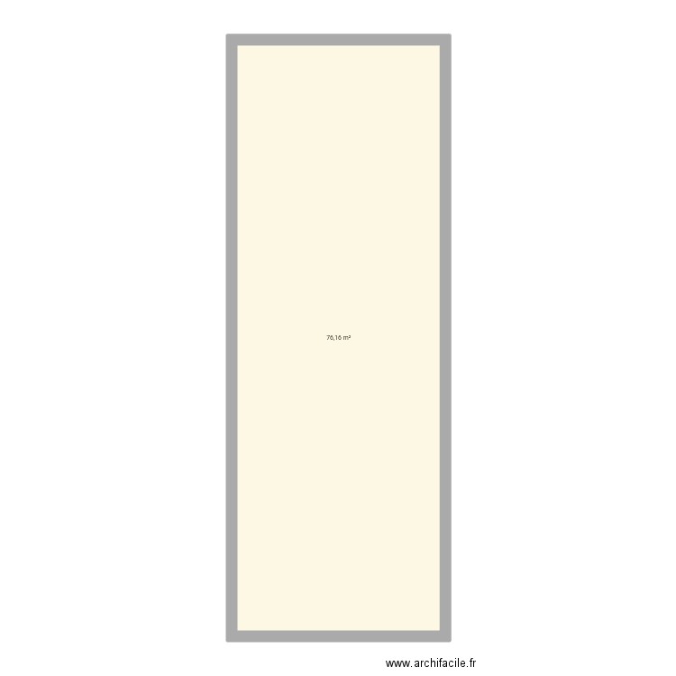 Cave. Plan de 1 pièce et 76 m2