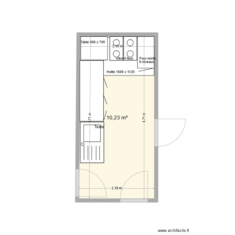 Harreberg epicerie. Plan de 1 pièce et 10 m2