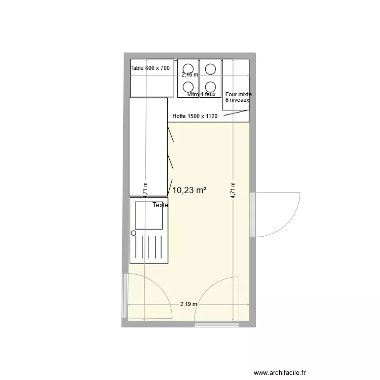 Harreberg epicerie. Plan de 