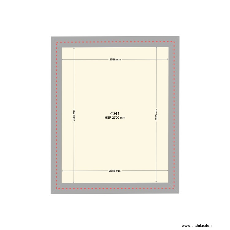 Projet Papa - Plans généraux. Plan de 1 pièce et 9 m2