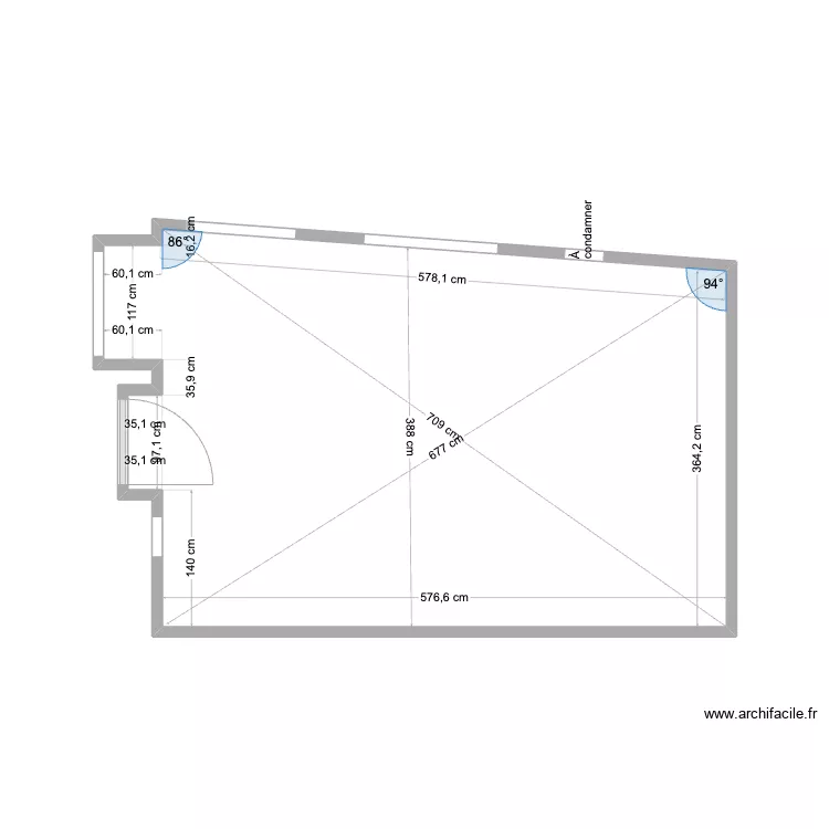 ETAT DE LIEUX RDC STUDIO THORSTEN. Plan de 