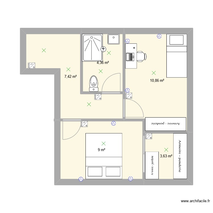 extension. Plan de 0 pièce et 0 m2