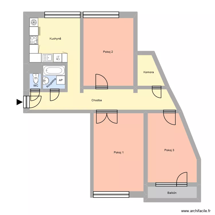 Lechowiczova 2838, byt 13. Plan de 13 et 203 m² Lechowiczova 2838, byt 13. Plan de 13 et 203 m²