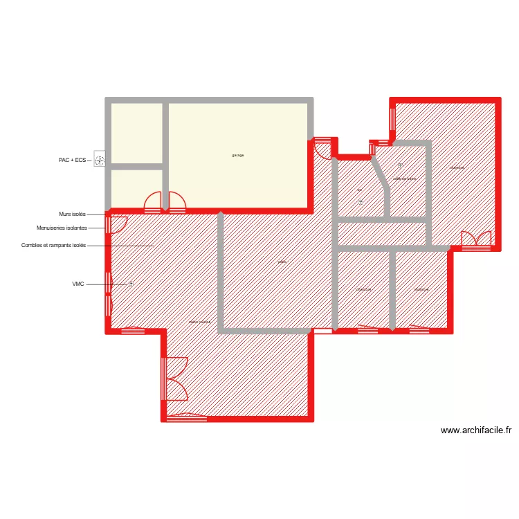 nourry étape 2. Plan de 11 Pièces et 194 m² nourry étape 2. Plan de 11 Pièces et 194 m²