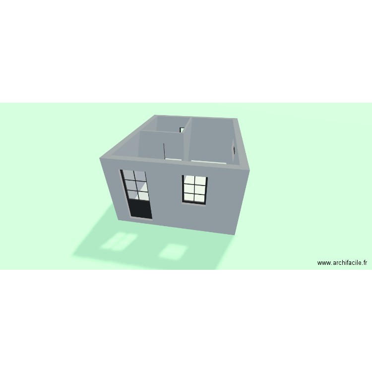 Essai 2. Plan de 2 pièces et 20 m2