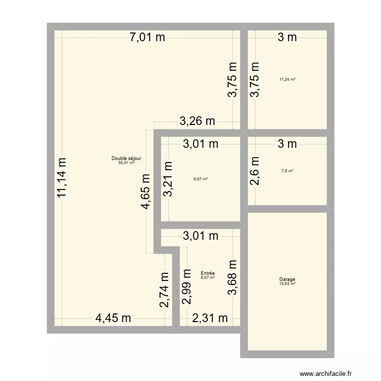 plan annexe 1. Plan de 6  et 109 m²