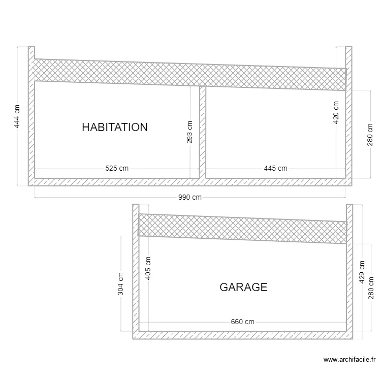 COUPES ROCHOIR. Plan de 