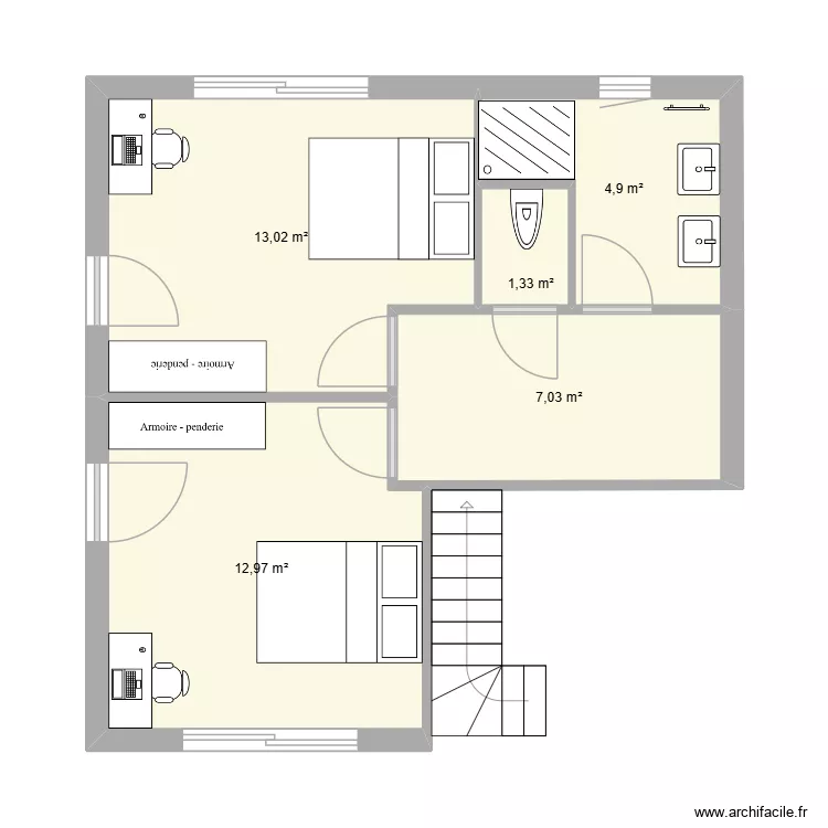 Etage enfant AVP12 v2. Plan de 