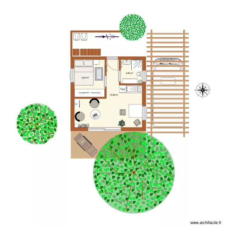 maison Lilou. Plan de 3 et 24 m² maison Lilou. Plan de 3 et 24 m²