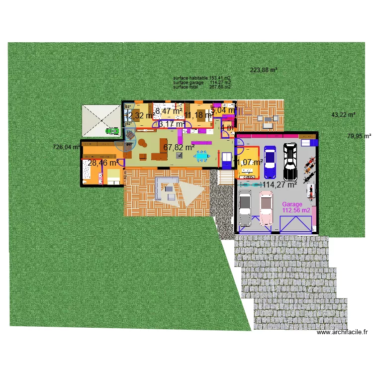 Saintois V4. Plan de 10  et 266 m²