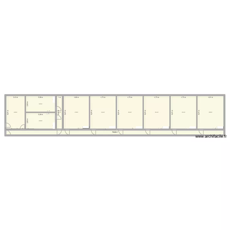 cools bat engraissement. Plan de 11  et 260 m²