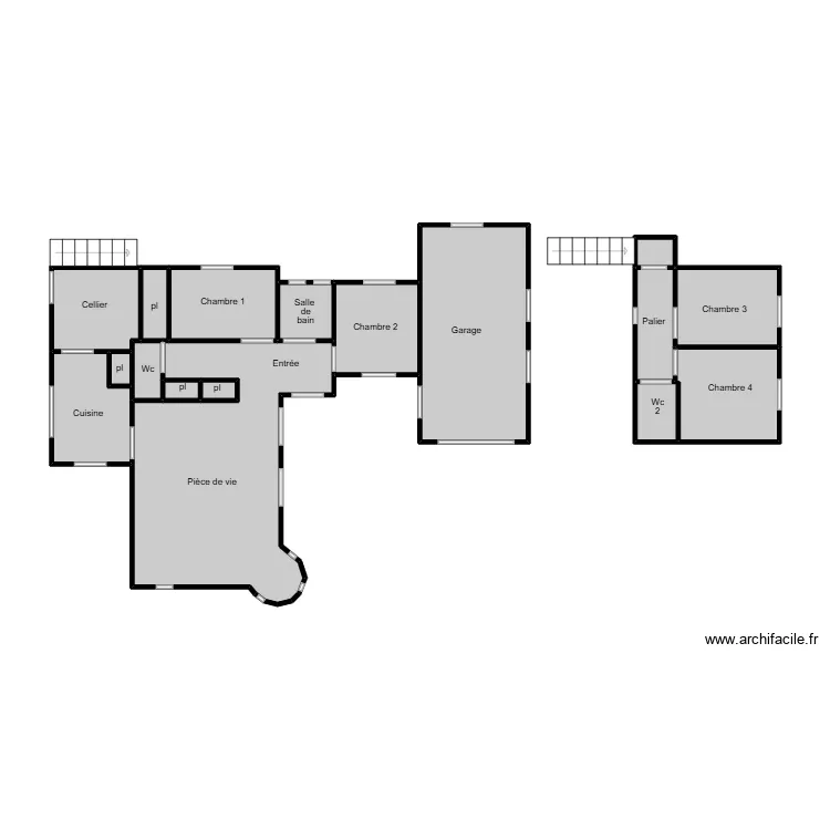 Gallou noirmoutier amainte. Plan de 16  et 48 m²