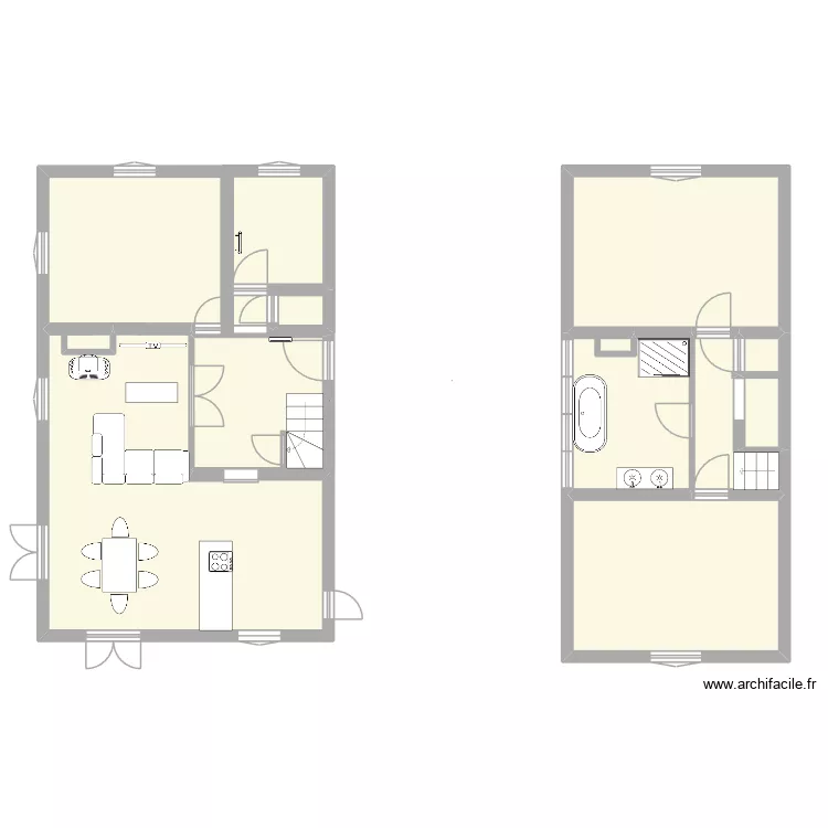 Maison2. Plan de 11 pièces et 111 m²