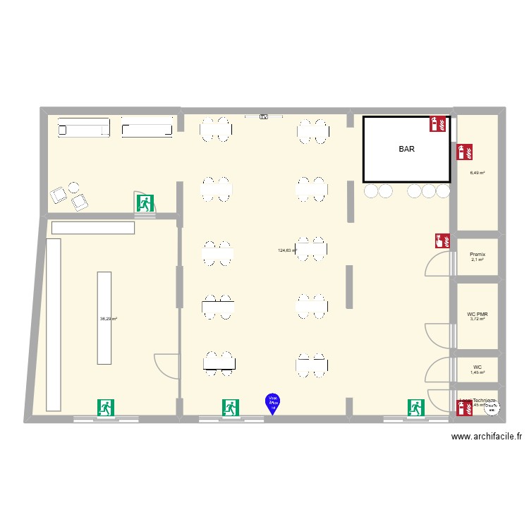 Hoppy Craft. Plan de 7 pièces et 176 m2