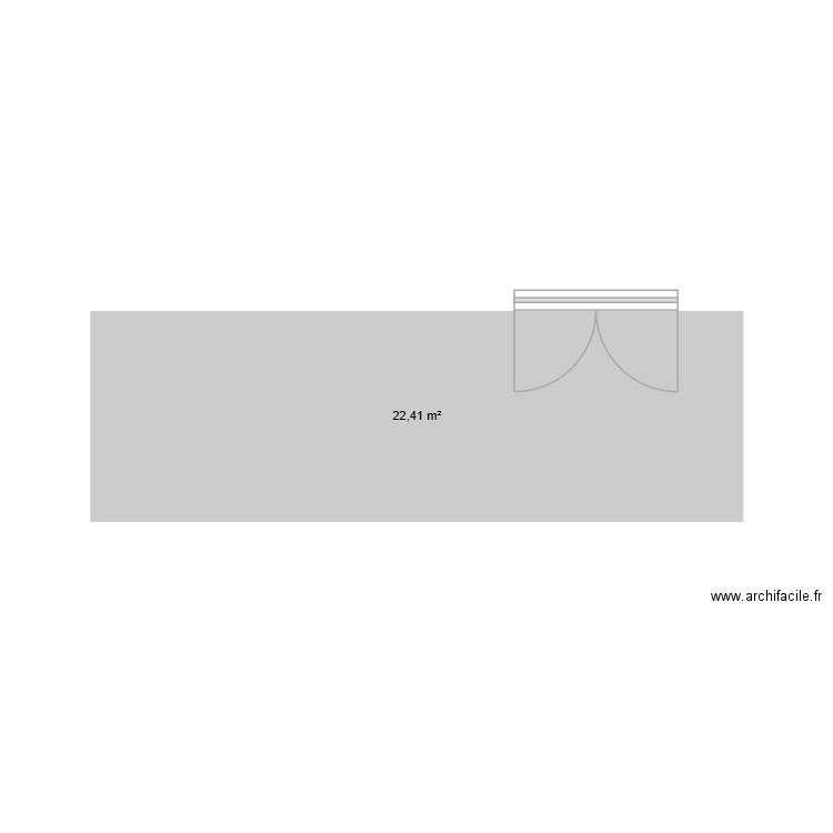 cuverie. Plan de 1 pièce et 22 m2