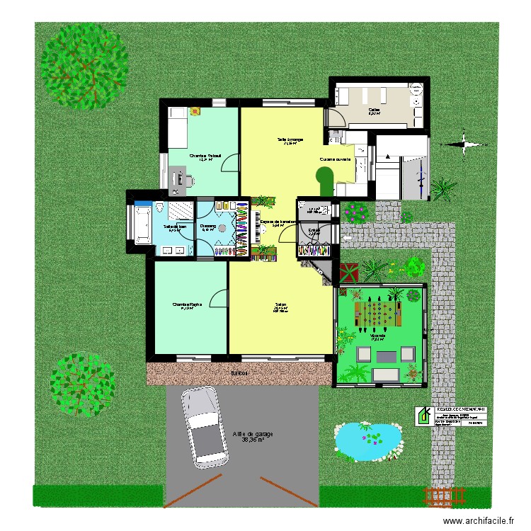 RESIDENCE CAREMARAPH. Plan de 45 pièces et 469 m2