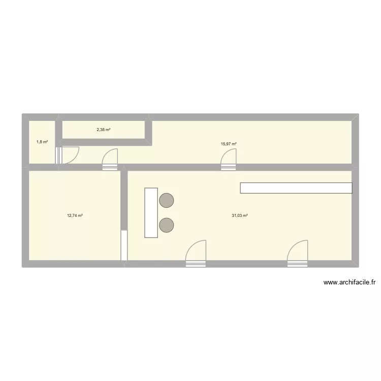 La Pr&eacute;e. Plan de 5  et 64 m²
