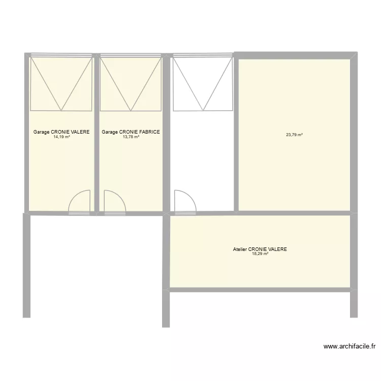 PLAN DOSSIER CRONIE. Plan de 4  et 70 m²