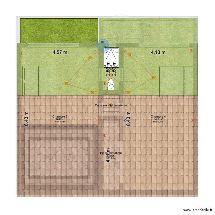 Mons 2 apparts. Plan de 15 pièces et 173 m2