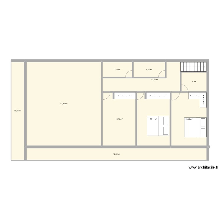PLAN MAISON 2 CHAMBRES. Plan de 10 pièces et 149 m2