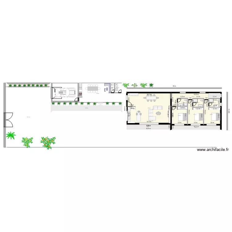 PLAN MAISON 2 CHAMBRES. Plan de 