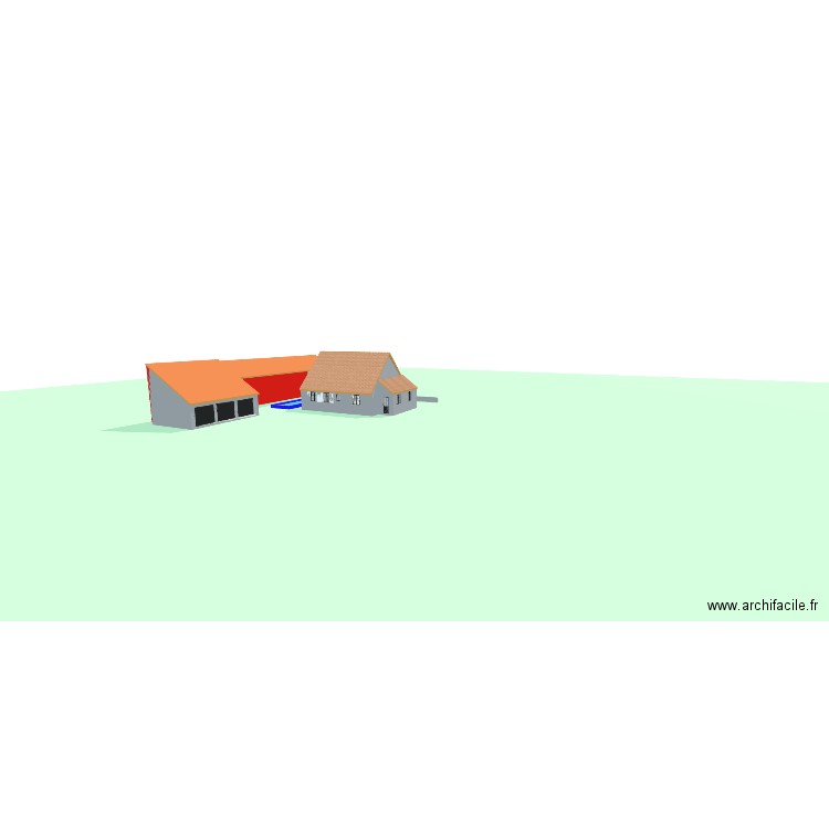 esquisse 2. Plan de 4 pièces et 174 m2