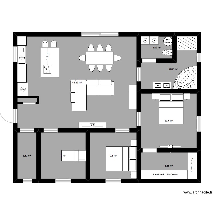 Maison. Plan de 0 pièce et 0 m2