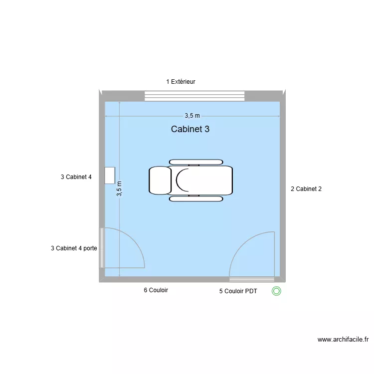 40252 Cabinet 3. Plan de 1 et 12 m² 40252 Cabinet 3. Plan de 1 et 12 m²