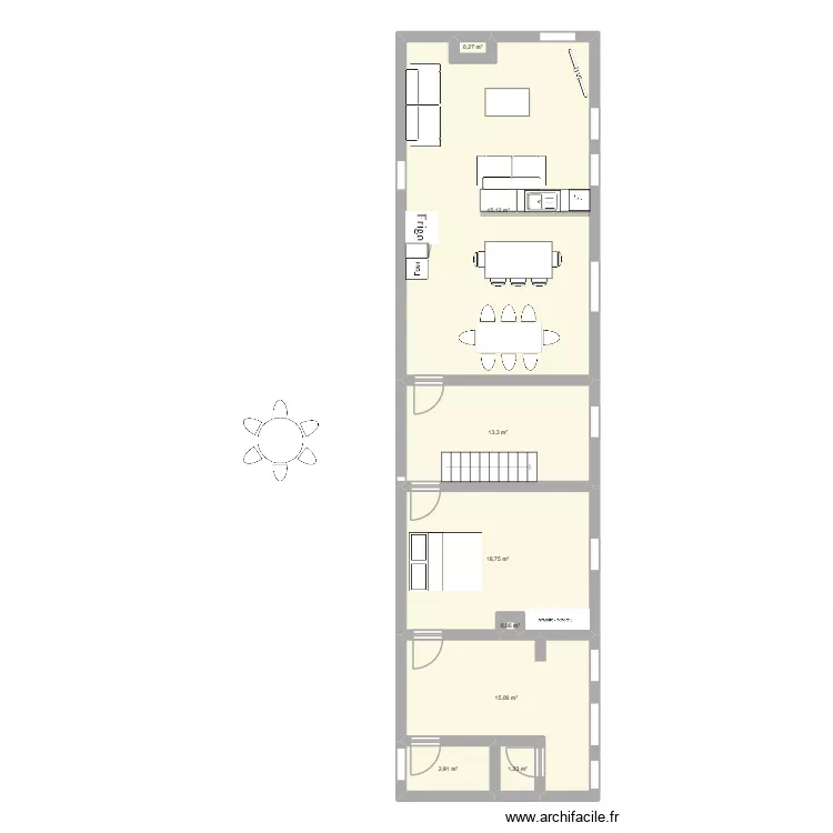 chez mamie. Plan de 8  et 97 m²