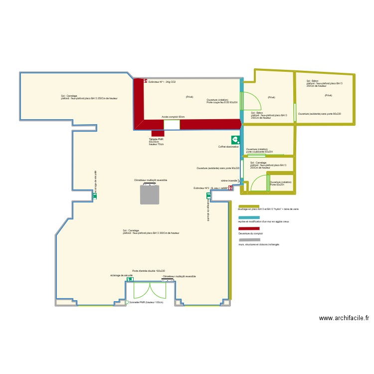 Bar Esport - divers infos. Plan de 13 pièces et 116 m2
