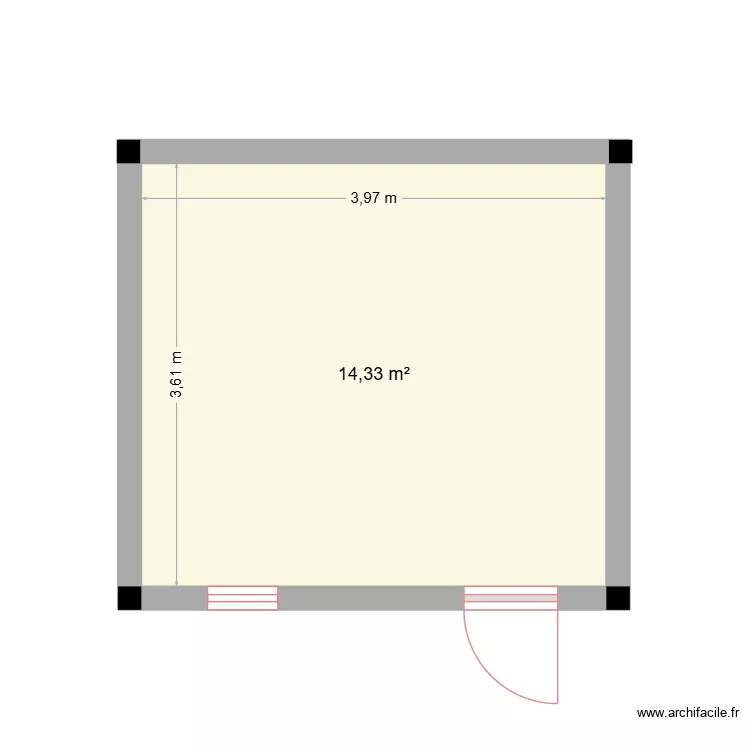 mon projet 2. Plan de 1 Pièce et 14 m² mon projet 2. Plan de 1 Pièce et 14 m²