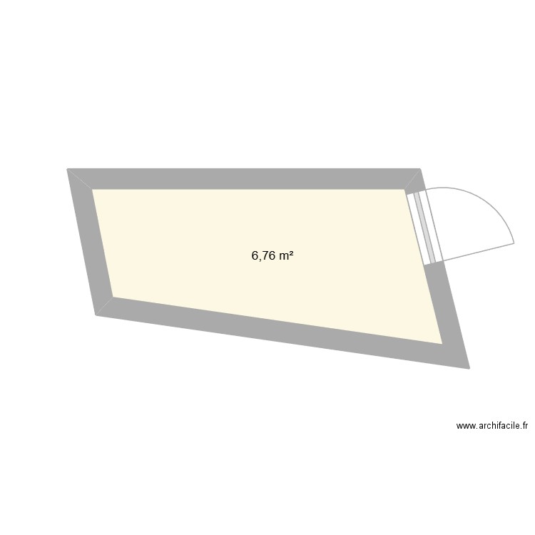 sdb arteche. Plan de 1 pièce et 7 m2