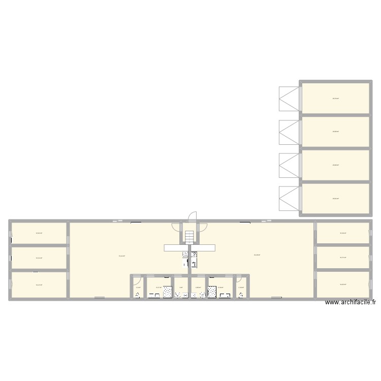 Appartement grange. Plan de 18 pièces et 332 m2
