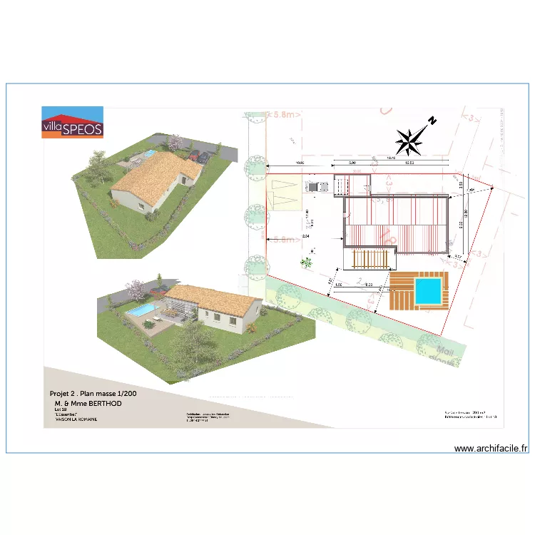 Plan-Parcelle-Piscine. Plan de 