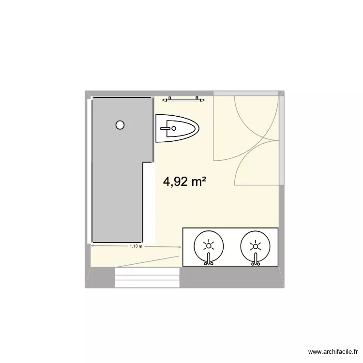 Salle de bains renov. Plan de 1 et 5 m² Salle de bains renov. Plan de 1 et 5 m²