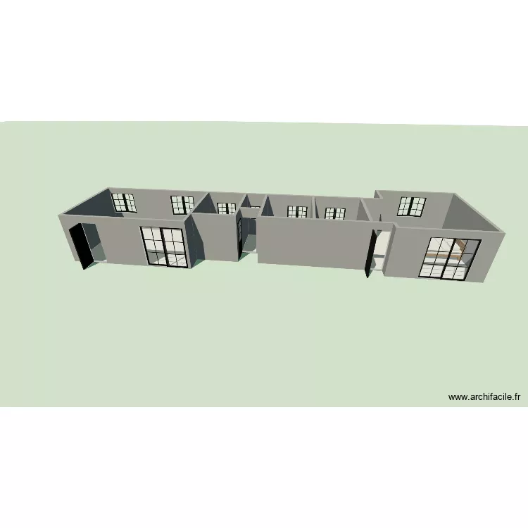 ETAGE/TERASSE. Plan de 6  et 68 m²
