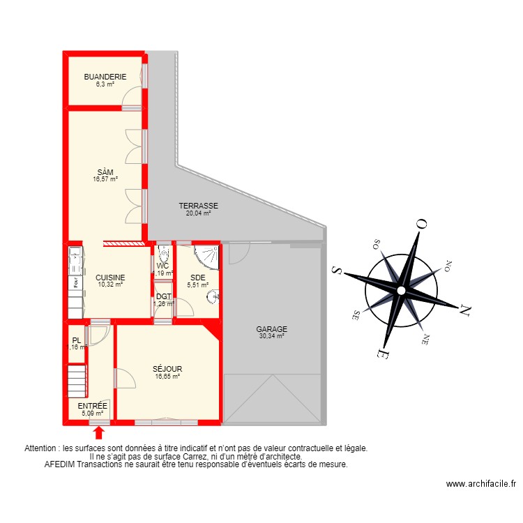 BI 18394 - . Plan de 21 pièces et 158 m2