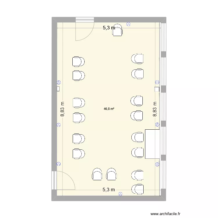 SAE 2.3 salle 131. Plan de 