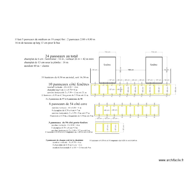 LAMBRIS SALON . Plan de 0 pièce et 0 m2