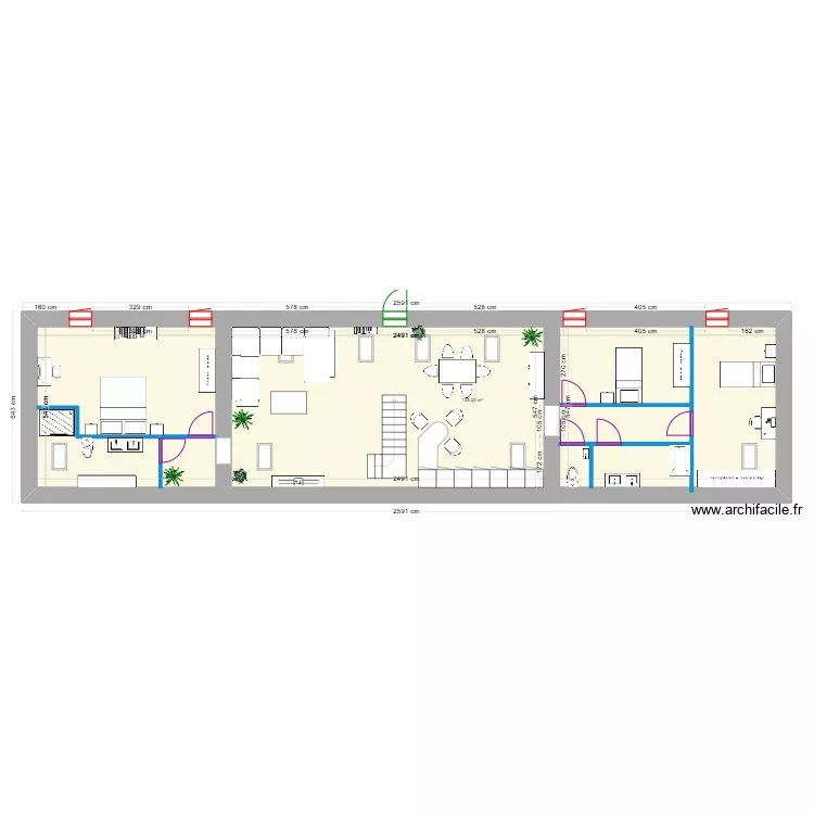 1er etage plan 2 avec2ch enfant +1adulte (2gde sdb) (14.02.2025). Plan de 
