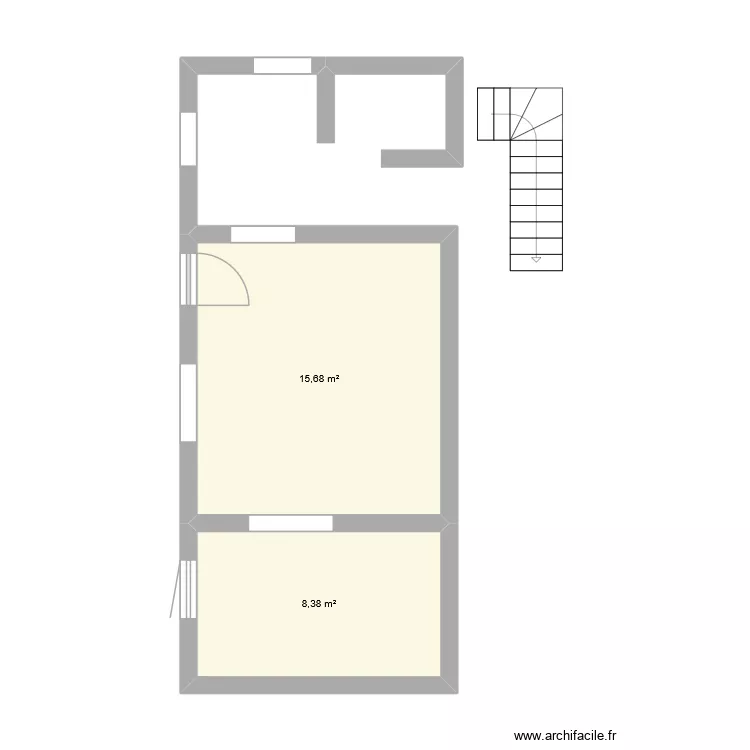 Niveau -1. Plan de 2 et 24 m² Niveau -1. Plan de 2 et 24 m²
